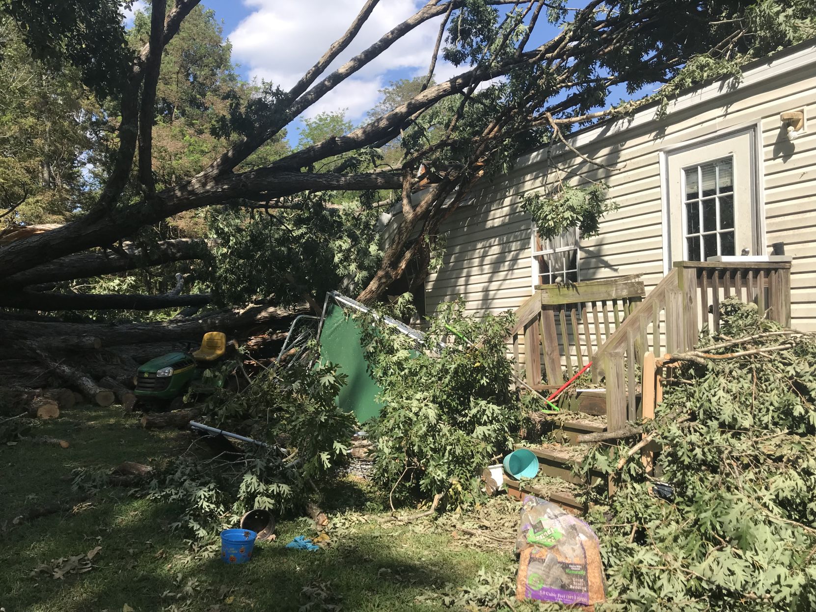 Tree falls on Gretna home during storm